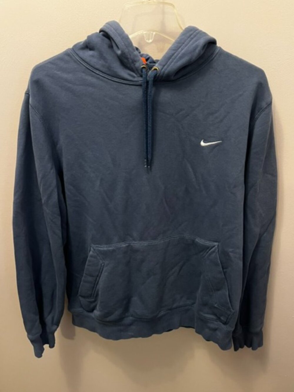Men's Nike Hoodie, "the athletic dept." Blue, Size M, White Nike Logo, Good Con!